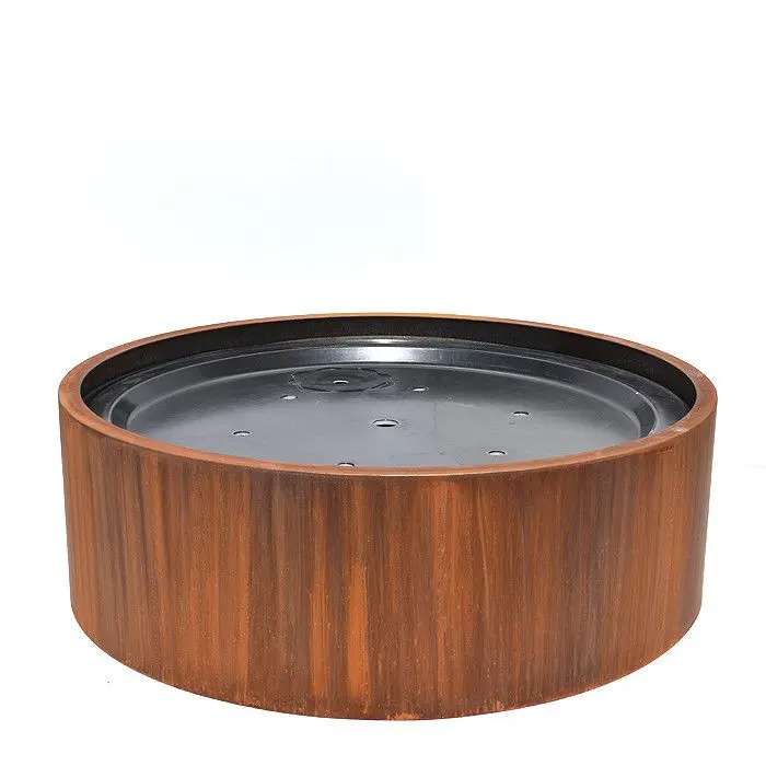 Fountain accessories tank surround cladding Corten steel