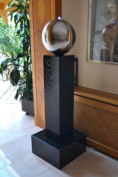 design-ball-fountain-nerosteel160-03 Indoor fountain Stand fountain ball