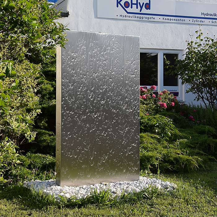 Garden fountain water wall stainless steel