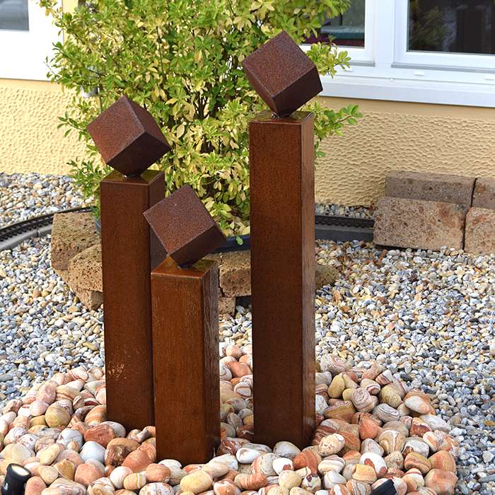 Garden fountain corten steel fountain