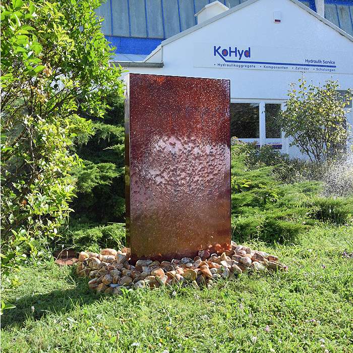 Mur d'eau de fontaine en acier corten