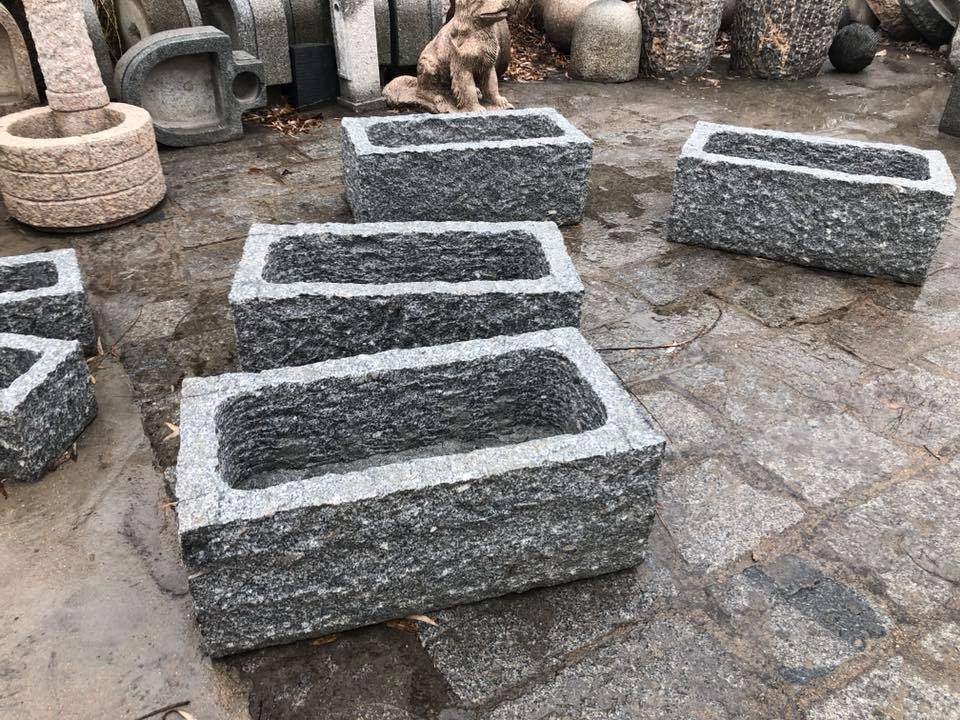 Decoration solid granite trough