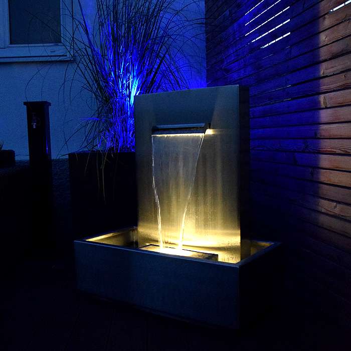 Waterfall stainless steel terrace