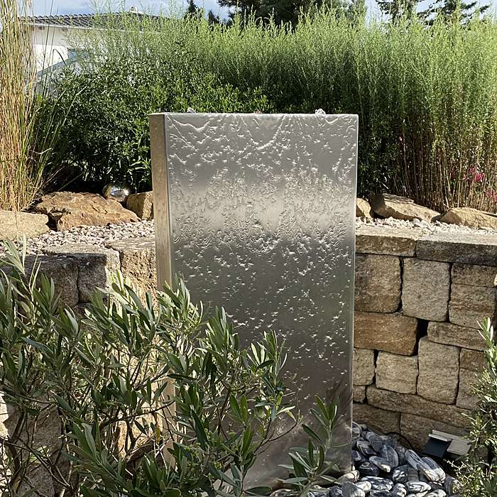 mur d'eau de fontaine d'acier inoxydable